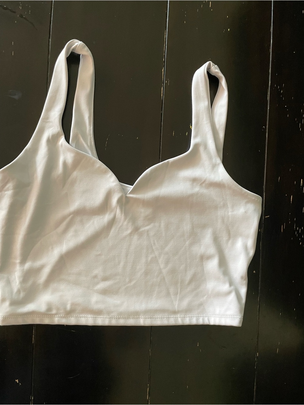 Express White Scoop Crop Tank Top